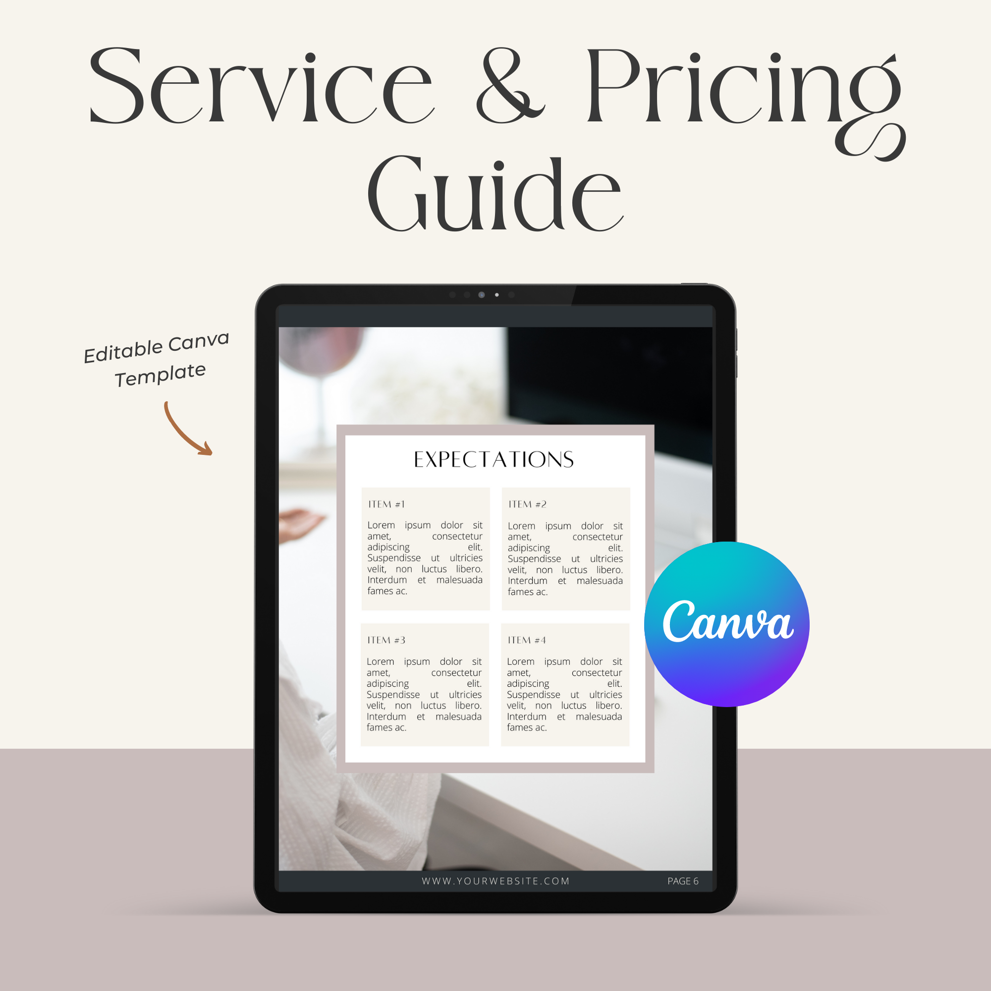 Service & Pricing Guide Template (Amanda)