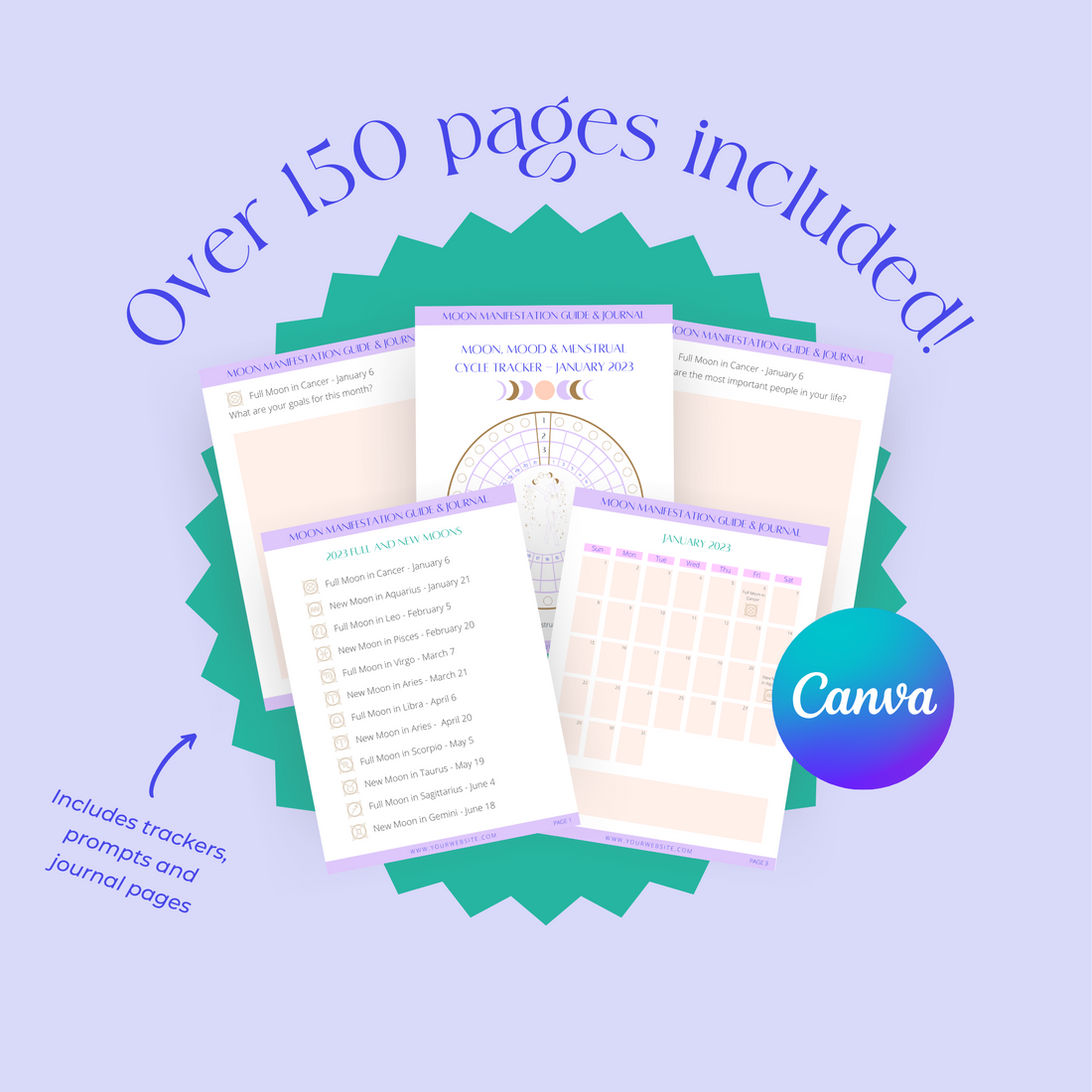 Moon Manifestation Guide & Journal (Ashley)