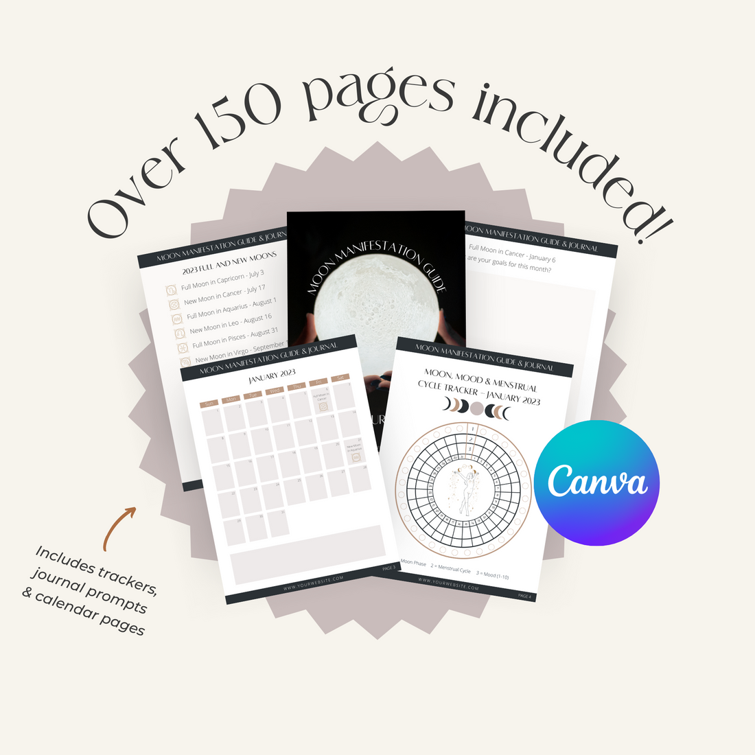 Moon Manifestation Guide & Journal (Amanda)
