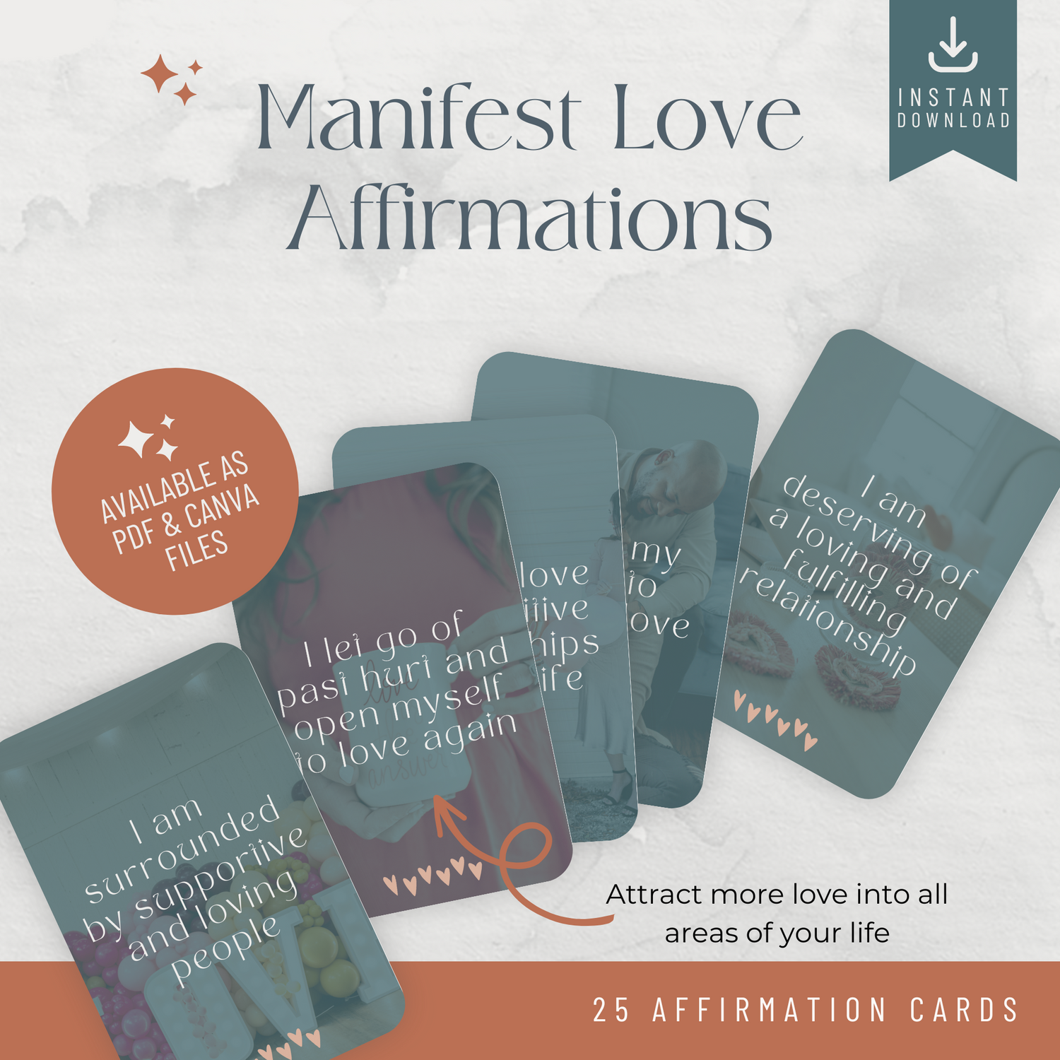 Printable Affirmation Cards - Manifesting Love (Emily)