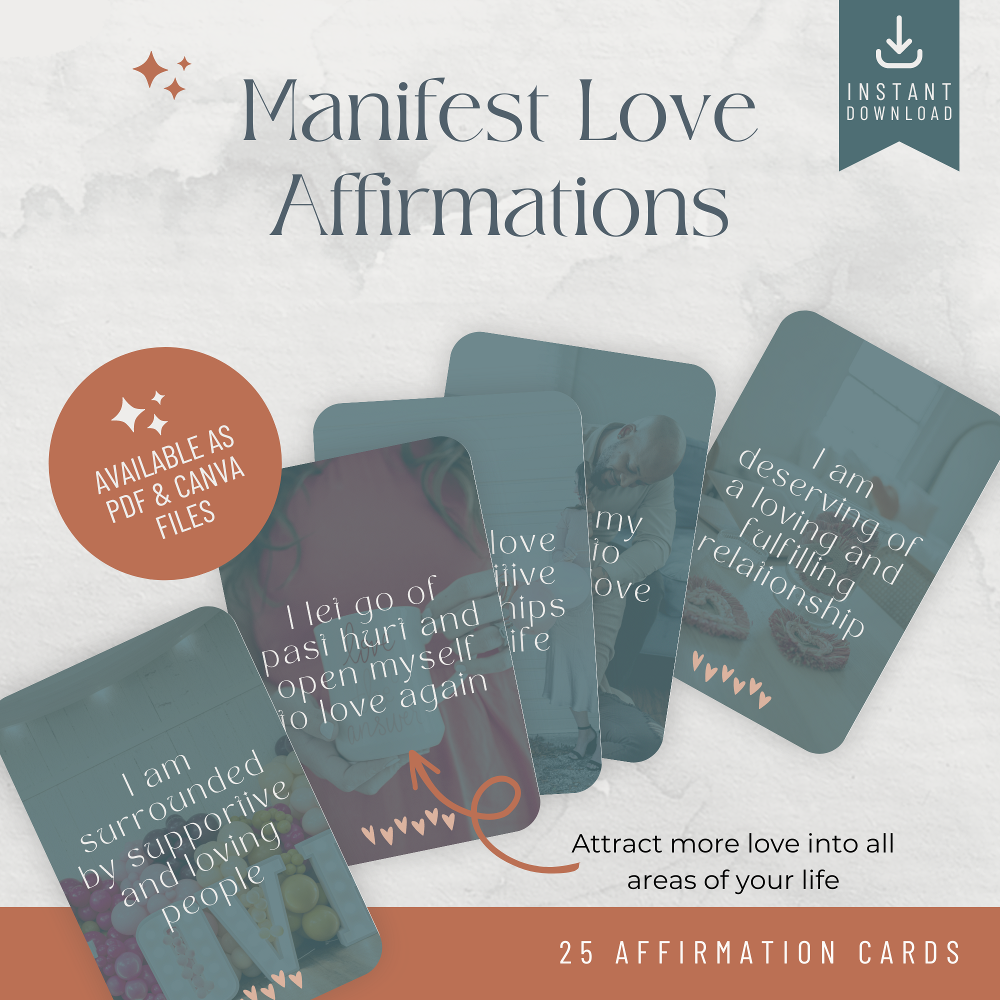 Printable Affirmation Cards - Manifesting Love (Emily)