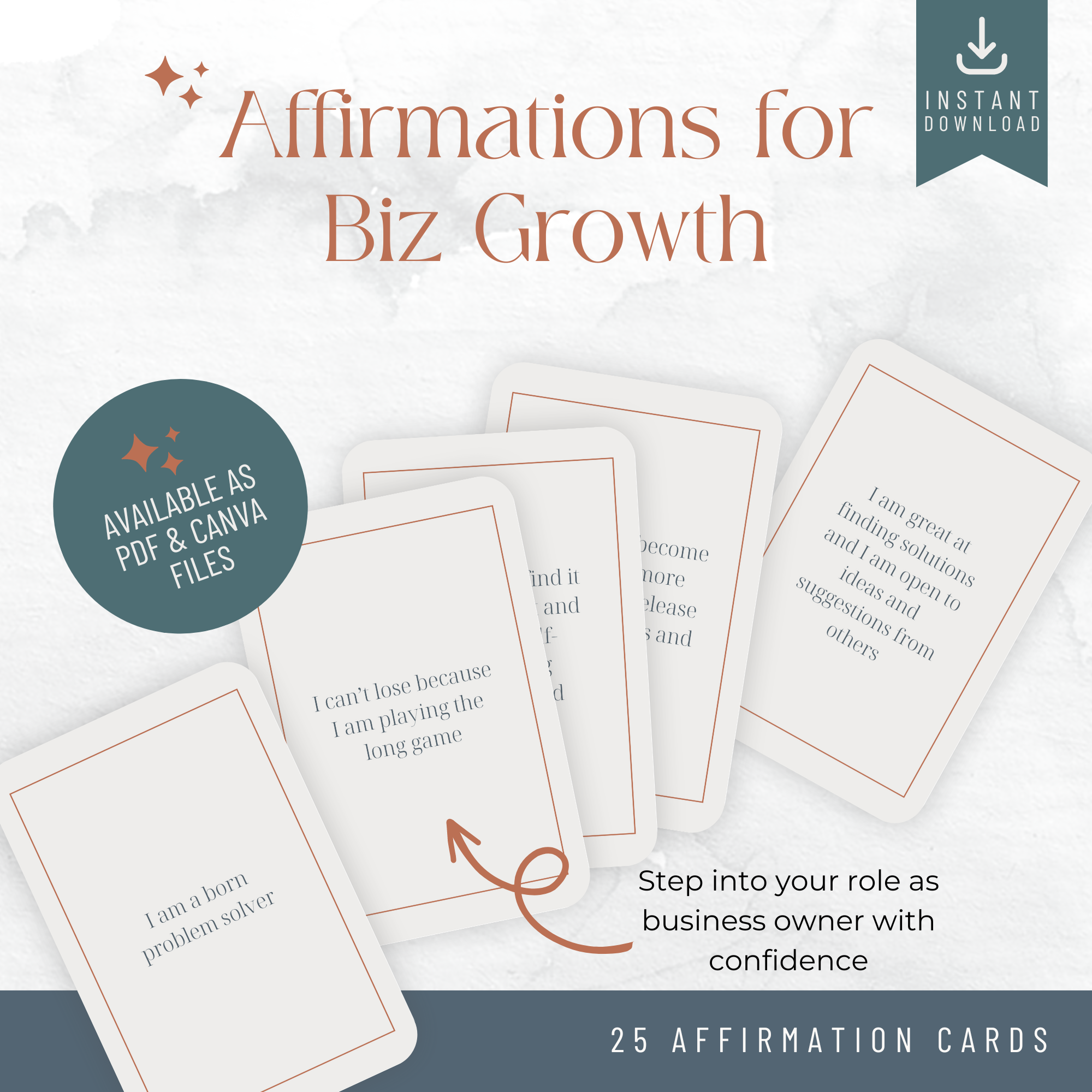 Minimal Affirmation Cards - Business Growth (Emily)