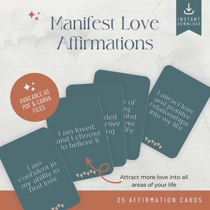 Minimal Affirmation Cards - Manifesting Love (Emily)