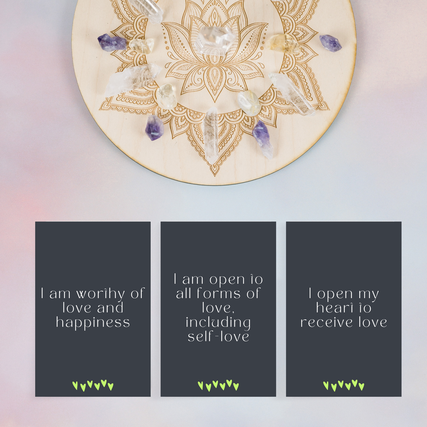 Minimal Affirmation Cards - Manifesting Love (Ella)