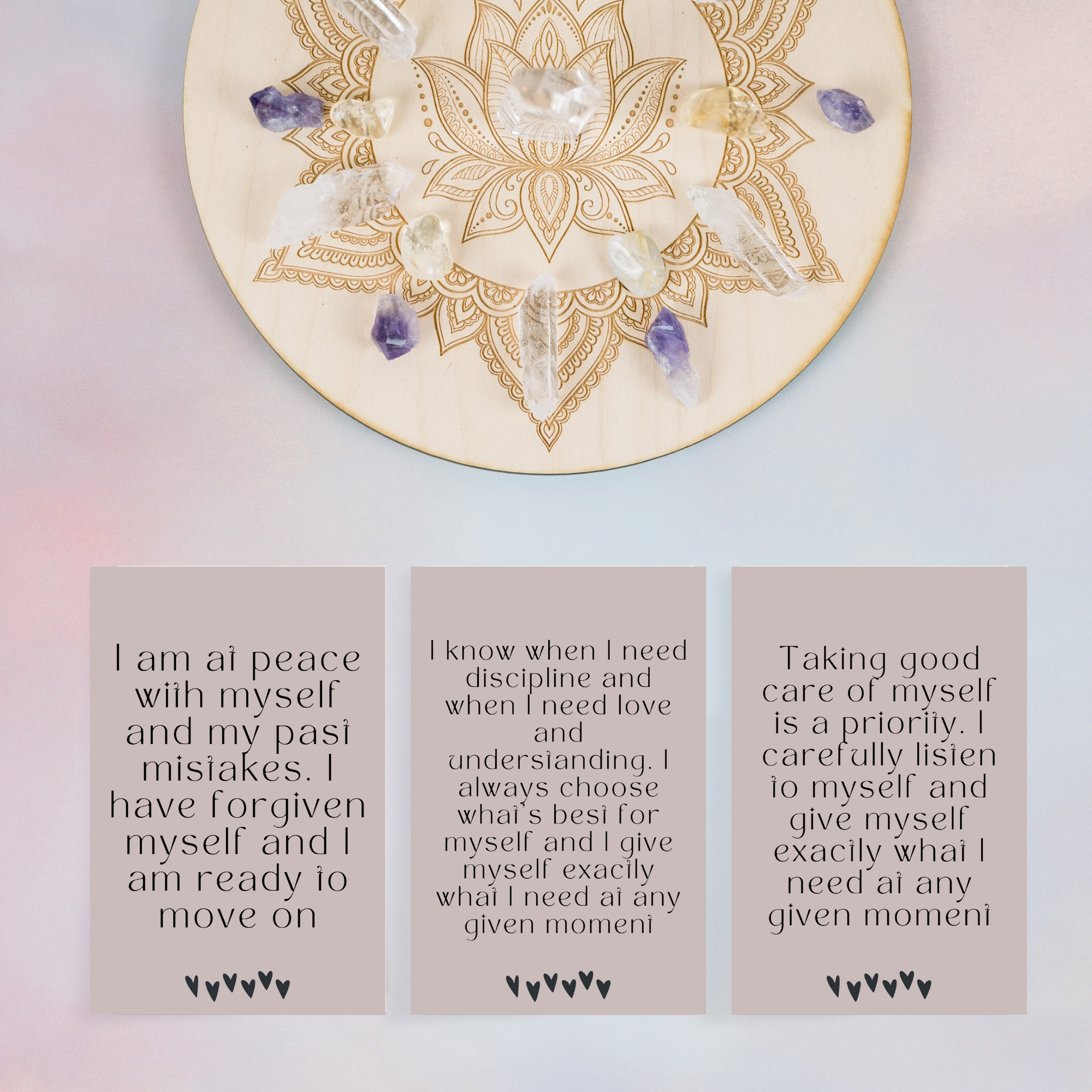 Minimal Affirmation Cards - Self Love and Self Worth (Amanda)