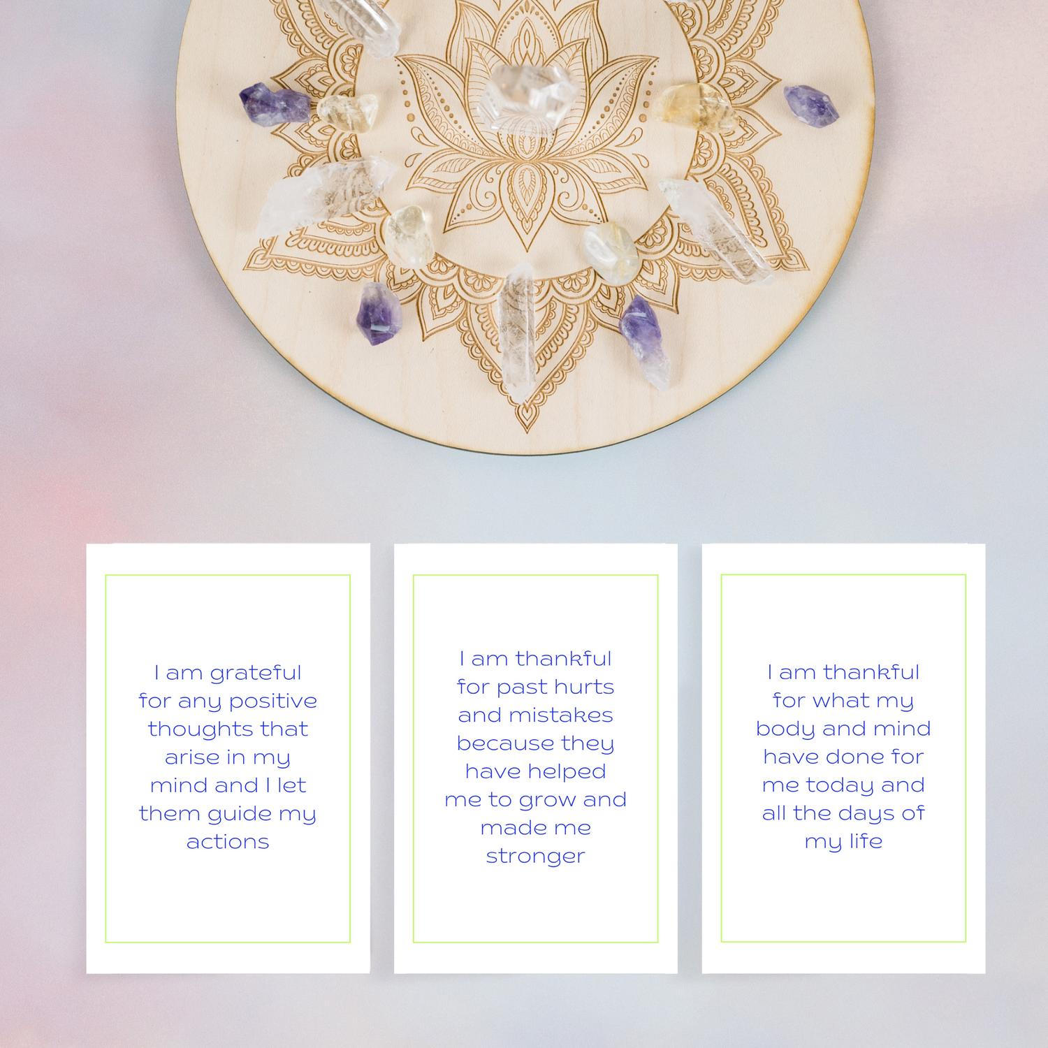 Minimal Affirmation Cards - Daily Gratitude (Ella)