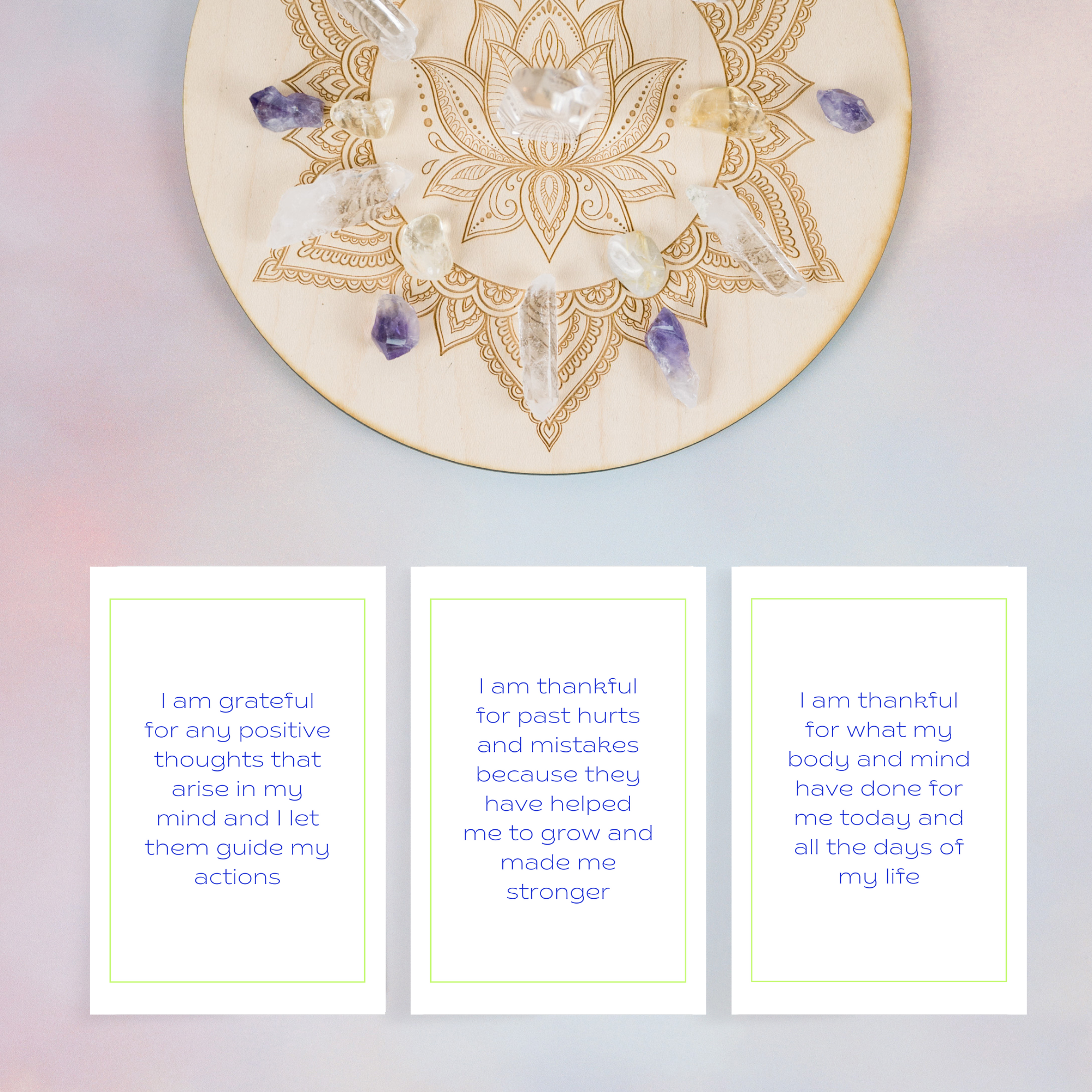 Minimal Affirmation Cards - Daily Gratitude (Ella)