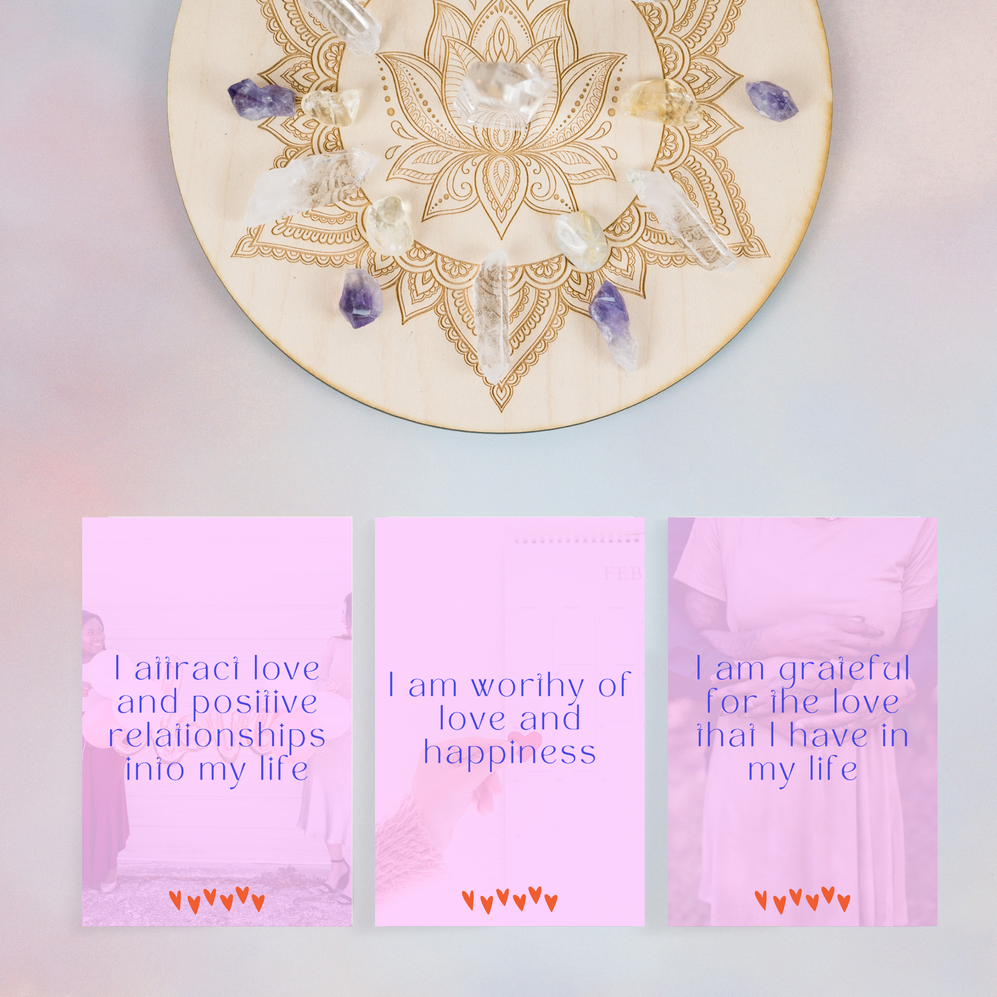 Printable Affirmation Cards - Manifesting Love (Ashley)