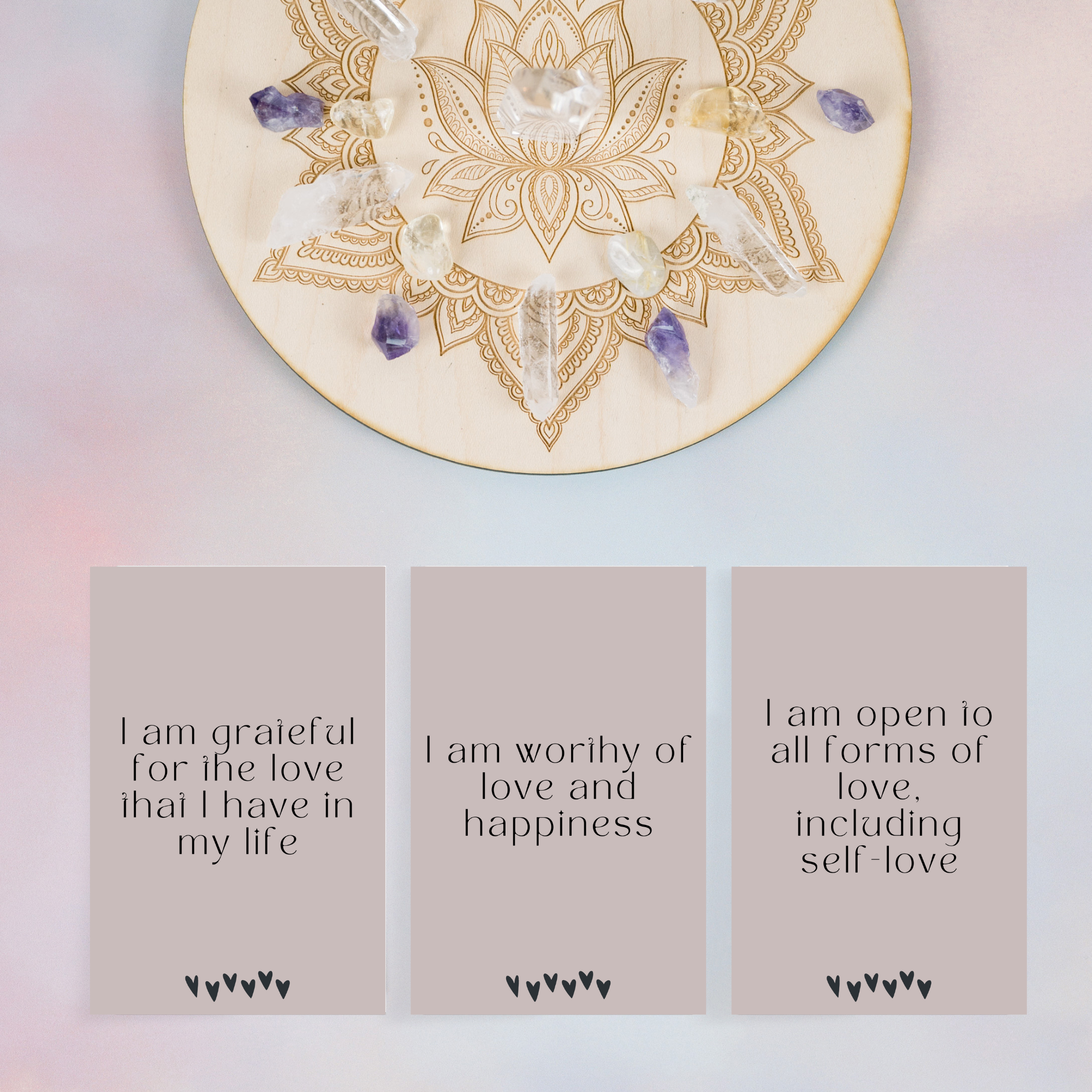 Minimal Affirmation Cards - Manifesting Love (Amanda)