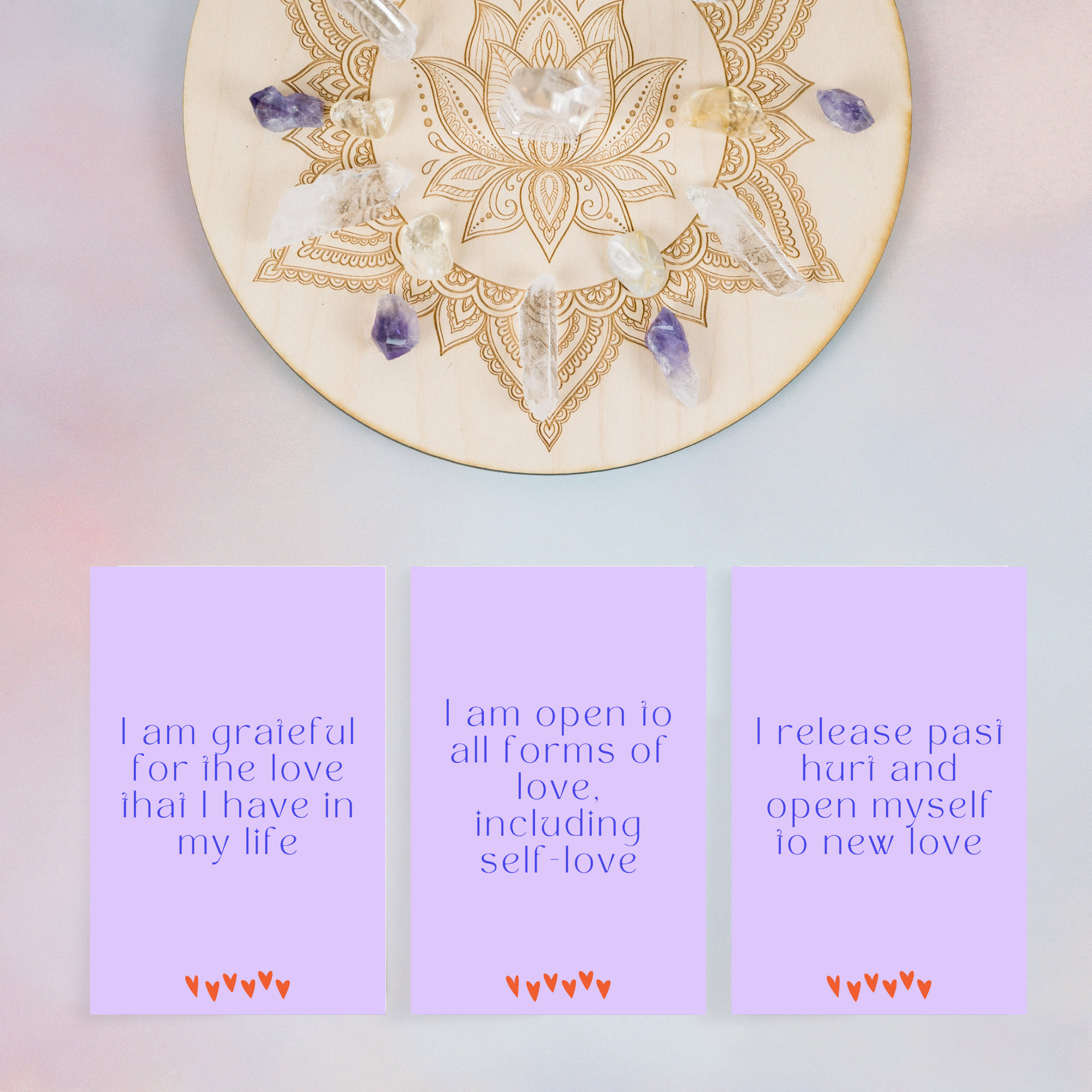 Minimal Affirmation Cards - Manifesting Love (Ashley)