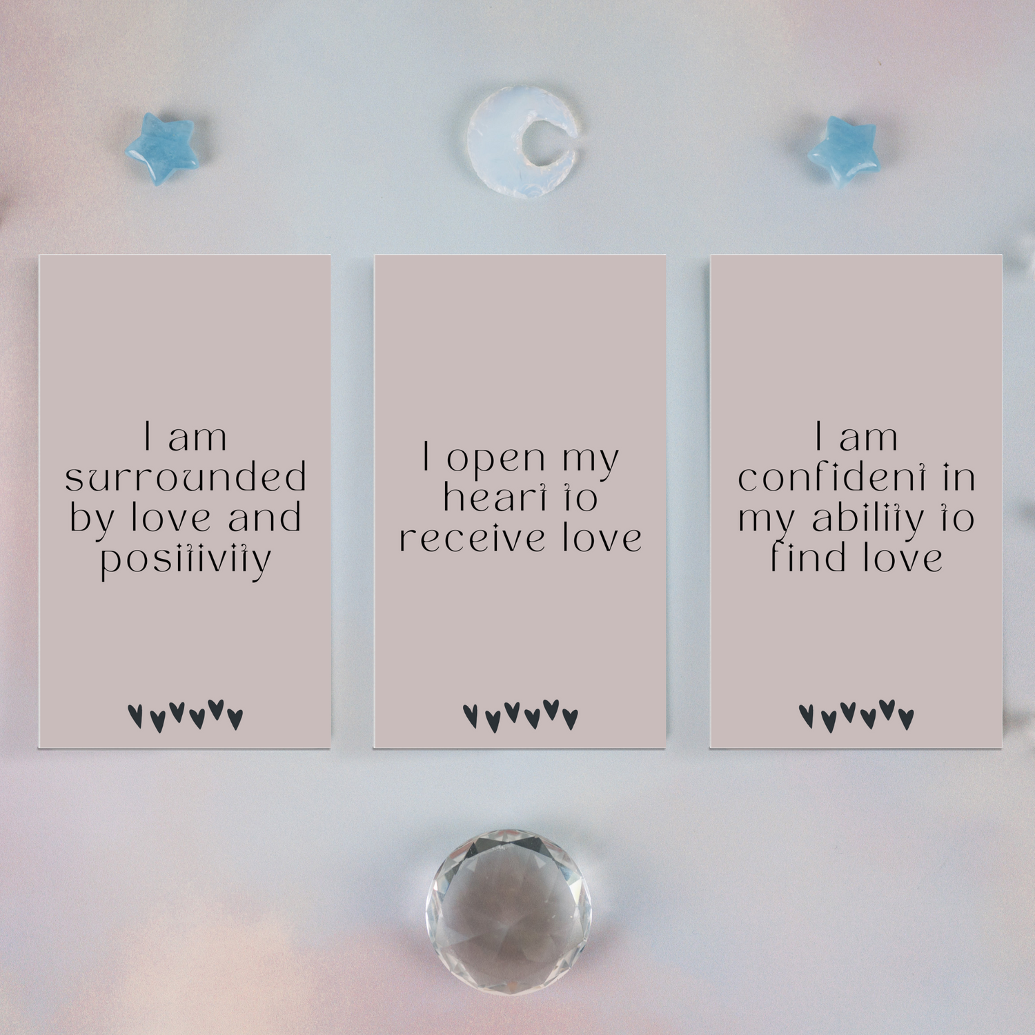 Minimal Affirmation Cards - Manifesting Love (Amanda)