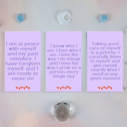 Minimal Affirmation Cards - Self Love and Self Worth (Ashley)