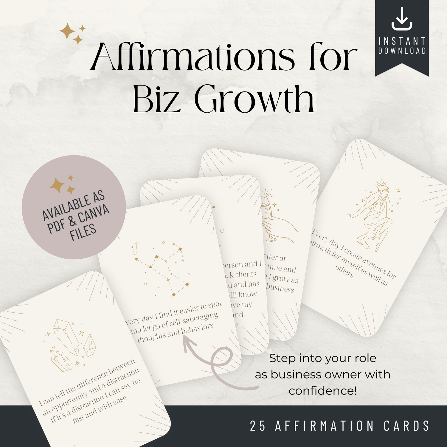 Printable Affirmation Cards - Business Growth (Amanda)