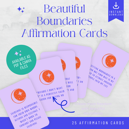 Printable Affirmation Cards - Beautiful Boundaries (Ashley)