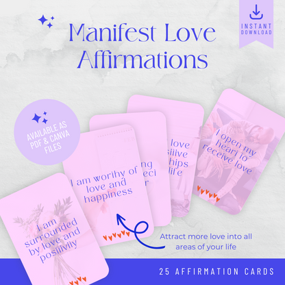 Printable Affirmation Cards - Manifesting Love (Ashley)