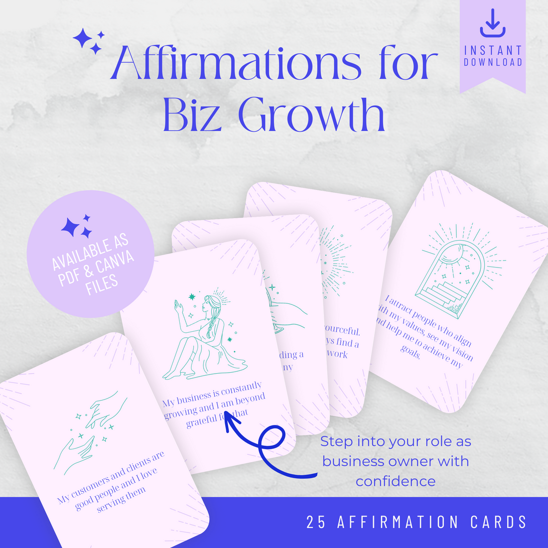 Printable Affirmation Cards - Business Growth (Ashley)