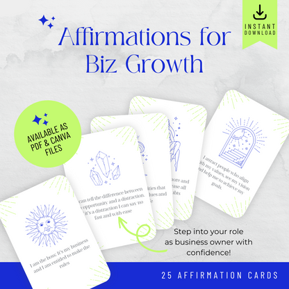 Printable Affirmation Cards - Business Growth (Ella)