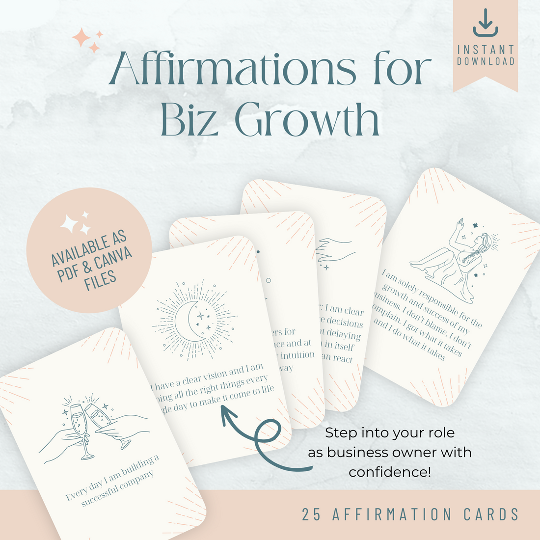 Printable Affirmation Cards - Business Growth (Emma)